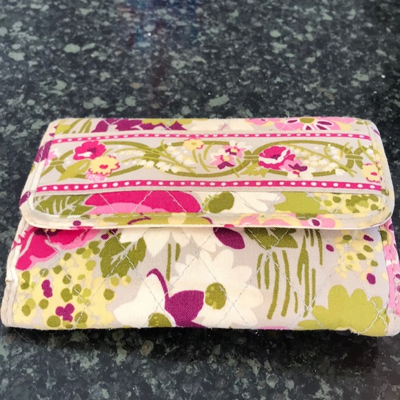 Vera Bradley Handbags - Vera Bradley Trifold wallet make me blush retired